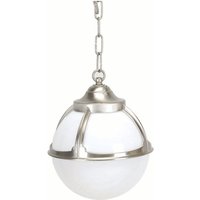 Außen Pendelleuchte Kugel Messing in Nickel Weiß von Lido Light Fixture Man. LTD