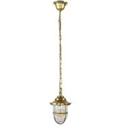 Außen Pendelleuchte Messing Riffelglas IP54 rostfrei von Lido Light Fixture Man. LTD