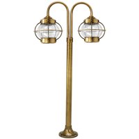 Außen Stehlampe Messing Maritim H:85cm Garten von Lido Light Fixture Man. LTD