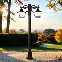 Außen Stehleuchte Schwarz 2-flmg rustikal OTHONOI von Lido Light Fixture Man. LTD