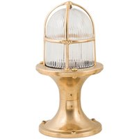 Außen Wegbeleuchtung Messing Riffelglas H:28cm IP54 von Lido Light Fixture Man. LTD
