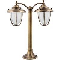 Außenlampe Stehend Messing Glas Maritim H:55cm von Lido Light Fixture Man. LTD