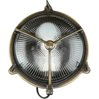 Außenwandlampe Glas Messing Haus rund rostfrei von Lido