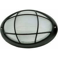 Außenwandlampe Maritim oval B:22cm IP44 E27 Schwarz von Lido Light Fixture Man. LTD