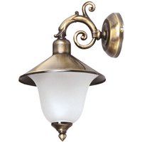 Außenwandlampe Messing Glas Haus Hof Rustikal von Lido Light Fixture Man. LTD