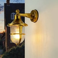 Außenwandleuchte Maritim Rustikal aus Messing Glas von Lido Light Fixture Man. LTD