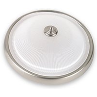 Deckenleuchte Weiß Rund Riffelglas Ø38cm ELENI von Lido Light Fixture Man. LTD