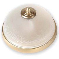Glas Deckenleuchte in Messing rund Wohnzimmer von Lido Light Fixture Man. LTD