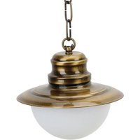 Hängelampe PELLA Messing Glas Maritim außen von Lido Light Fixture Man. LTD