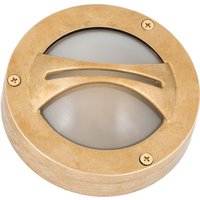 Kleine Wandlampe AGIA Messing Maritim rund IP64 Außen von Lido