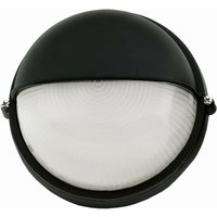 Maritime Außenwandleuchte IP44 rund Ø19cm Schwarz Weiß Maritime Außenwandleuchte IP44 rund Ø19cm Schwarz Weiß von Lido