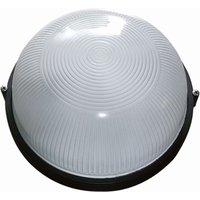 Maritime Wandleuchte außen IP44 rund Ø26cm Schwarz Weiß von Lido Light Fixture Man. LTD