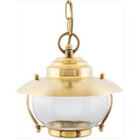 Messing Hängeleuchte rund IP43 Maritim Ø23cm außen von Lido Light Fixture Man. LTD