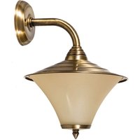 Messing Wandlampe Glas Schirm Rustikal Haustür KORE von Lido Light Fixture Man. LTD