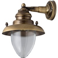 Messing Wandleuchte Glas Schirm Maritim außen von Lido