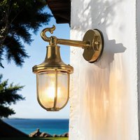 Messing Wandleuchte IP64 Maritim Terrasse THISSEAS von Lido Light Fixture Man. LTD