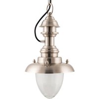 Pendelleuchte Nickel IP43 Echt-Messing Glas Maritim von Lido