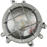Rostfreie Schiffslampe SERIFOS Messing Riffelglas von Lido Light Fixture Man. LTD