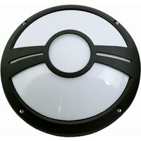 Runde Deckenlampe Außen IP55 Schwarz Weiß Ø28cm ELWYN von Lido Light Fixture Man. LTD