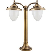 Rustikale Gartenbeleuchtung Messing Glas H:55cm von Lido Light Fixture Man. LTD