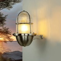 Schiffslampe Messing in Nickel Außen Hof Balkon von Lido Light Fixture Man. LTD