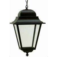 Schwarze Hängelampe außen IP44 Rustikal E27 Aluminium von Lido Light Fixture Man. LTD