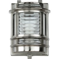 Wandlampe Außen Glas Messing in Nickel Maritim IP64 von Lido Light Fixture Man. LTD