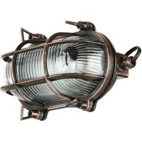 Wandlampe Außen Kupfer Echt-Messing oval IP64 von Lido Light Fixture Man. LTD