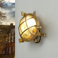 Wandlampe Außen Messing Haus Hof rund Maritim von Lido