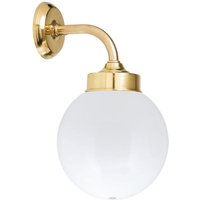 Wandlampe Außen Messing Kugel Schirm Ø20cm VERIA von Lido Light Fixture Man. LTD