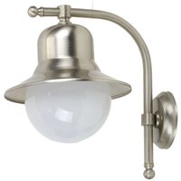 Wandlampe Außen Nickel Echt-Messing Glas IP23 von Lido Light Fixture Man. LTD