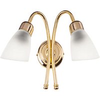Wandlampe Bad Flur Messing Glas rostfrei ISMENE von Lido Light Fixture Man. LTD
