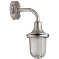 Wandleuchte Außen Hof Haustür Nickel Echt-Messing von Lido