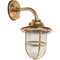 Wandleuchte Außen Messing Riffelglas IP64 Maritim von Lido Light Fixture Man. LTD