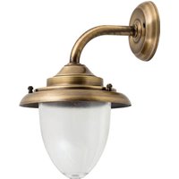 Wandleuchte Außen Rustikal Glas Messing rostfrei von Lido Light Fixture Man. LTD