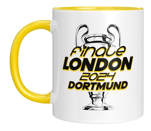 Dortmund Tasse - Finale London 2024 - Fussball - Geschenk (Gelb) von LIEBTASTISCH