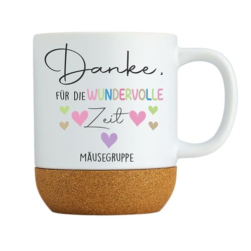 LIEBTASTISCH - Danke, für die Wundervolle Zeit - Tasse mit Kork und Deckel - Personalisiert - Abschiedsgeschenk - Kindergarten - Tagesmutter - Kita - Geschenk LIEBTASTISCH - Danke, für die Wundervolle Zeit - Tasse mit Kork und Deckel - Personalisiert - Abschiedsgeschenk - Kindergarten - Tagesmutter - Kita - Geschenk von LIEBTASTISCH