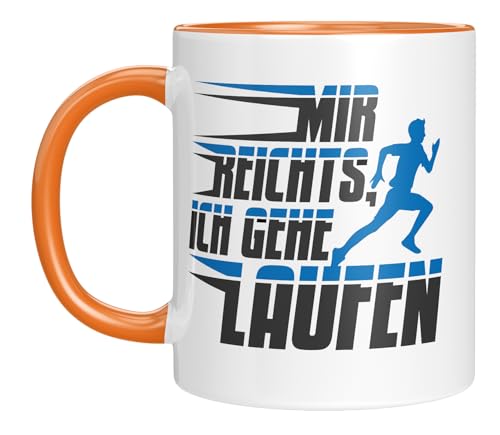 LIEBTASTISCH Kaffeetasse mit Spruch für Jogger und Marathonläufer | Mir reicht’s, ich gehe laufen | Geschenkidee für Läufer und Fitness Fans von LIEBTASTISCH
