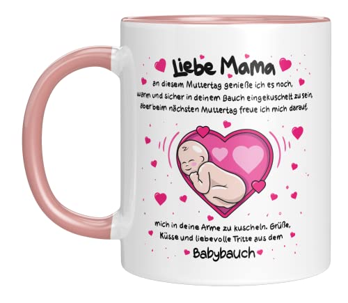 LIEBTASTISCH - Liebe Mama - Muttertag - Geschenk für eine werdende Mama - Muttertag - Geschenkidee - Muttertagsgeschenk - Mamatasse (Rosa, Liebe Mama) von LIEBTASTISCH