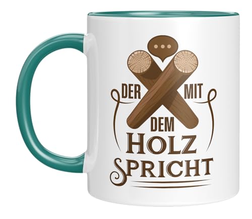 LIEBTASTISCH Lustige Kaffeetasse für Holzarbeiter | Der, der mit dem Holz spricht | Geschenkidee für Handwerker, Schreiner von LIEBTASTISCH
