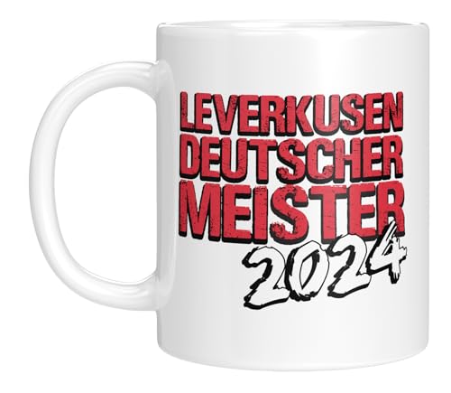 Leverkusen Tasse zur Meisterschaft - Deutscher Meister 2024 - Fussball (Weiss) von LIEBTASTISCH