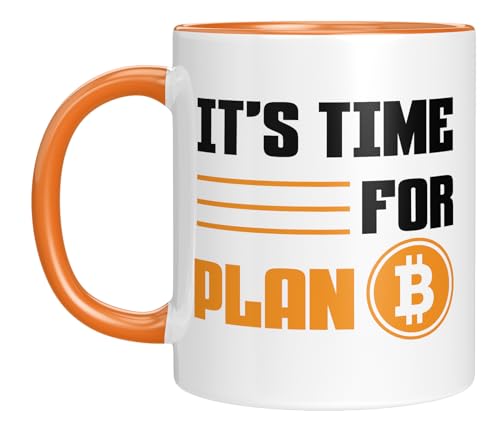 Lustige Crypto Tasse mit Spruch: It's Time for Plan ₿ | Bitcoin Tasse | Geschenkidee Crypto Miner und Bitcoin Enthusiasten | Kaffeebecher 330 ml von LIEBTASTISCH