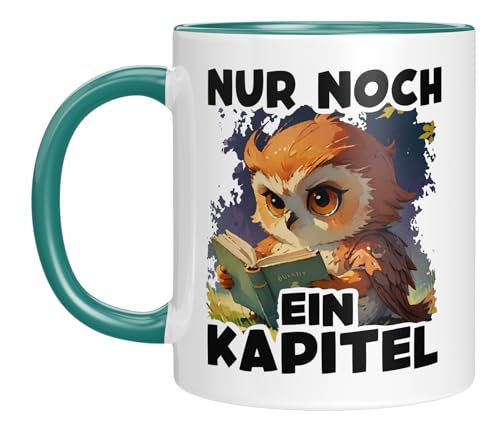 Lustige Tasse mit Spruch und Eule für Leseratten | Nur noch ein Kapitel | Tolles Geschenk | Kaffeebecher 330 ml von LIEBTASTISCH