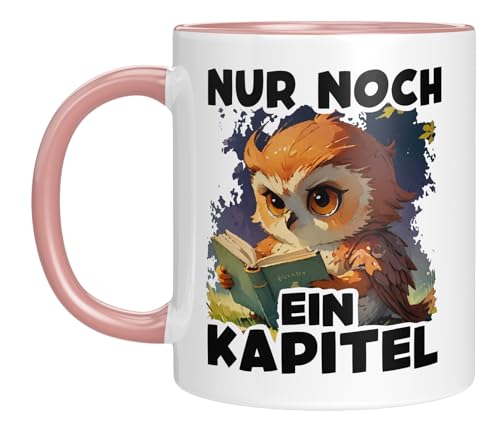 Lustige Tasse mit Spruch und Eule für Leseratten | Nur noch ein Kapitel | Tolles Geschenk | Kaffeebecher 330 ml von LIEBTASTISCH