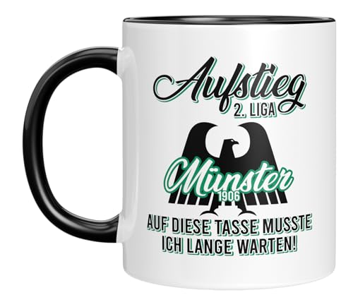 Münster Tasse - Aufstieg Durchmarsch 2023 2024 - Fussball - Geschenk (Schwarz) von LIEBTASTISCH