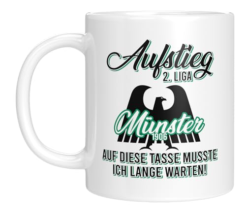 Münster Tasse - Aufstieg Durchmarsch 2023 2024 - Fussball - Geschenk (Weiss) von LIEBTASTISCH