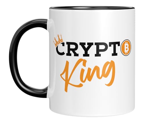 Tasse mit Spruch - Crypto King - Bitcoin - Aktien - Bullrun - witzig- Geschenkidee - Kryptowährung - Motivation - Geburtstagsgeschenk - Statement - Mann von LIEBTASTISCH