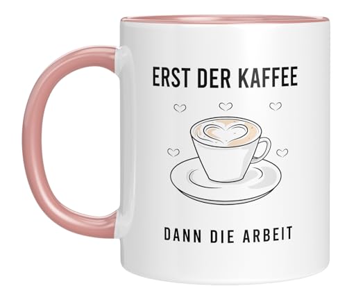 Tasse mit Spruch - Erst der Kaffee dann die Arbeit - Statement - Arbeit - Büro - witzig - Geschenkidee - Sie Ihn - Geburtstagsgeschenk von LIEBTASTISCH