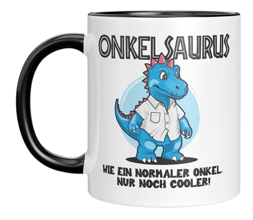 Tasse mit Spruch - Onkelsaurus - Ein normaler Onkel - nur cooler - Dino Motiv - witzige - Geschenkidee - Patenonkel - Familie - Männer - Geburtstagsgeschenk von LIEBTASTISCH