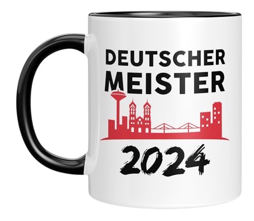 Tasse zur Meisterschaft 2024 - Leverkusen - Skyline - Geschenk - Fussball (Schwarz) von LIEBTASTISCH